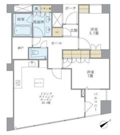 品川Vタワー タワー棟 32階 間取り図