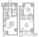 アジールコート三宿テラス 102 間取り図