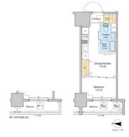 プラウドフラット錦糸町ウエスト 1105 間取り図