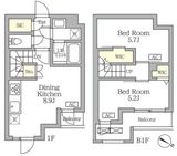 アジールコート三宿テラス 108 間取り図