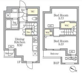 アジールコート三宿テラス 109 間取り図