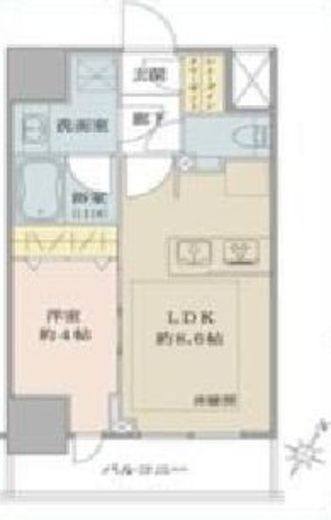 シティインデックス神田 13階 間取り図