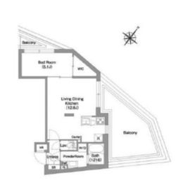 コンフォリア・リヴ渋谷本町 403 間取り図