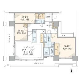パークタワー品川ベイワード 21階 間取り図