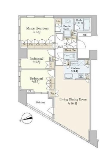 THE CONOE代官山 12階 間取り図