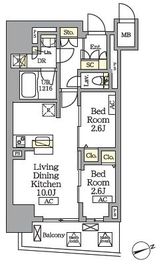 テラス北千住 1004 間取り図