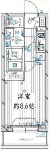 レガリス新宿落合 3階 間取り図