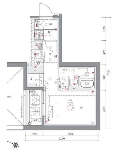 AZEST阪東橋Ⅱ 8階 間取り図