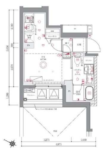 AZEST阪東橋Ⅱ 8階 間取り図