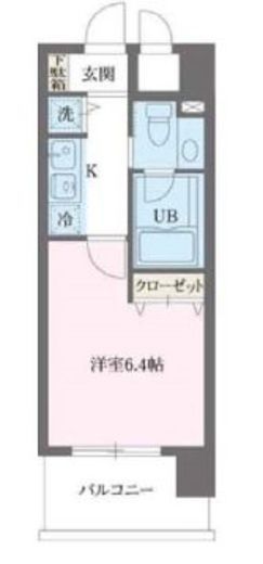 プライムアーバン早稲田 602 間取り図