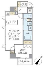 ジオエント駒込 701 間取り図