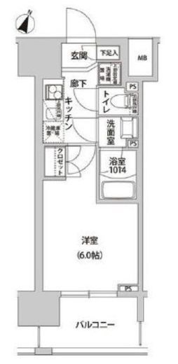 ラクラス幡ヶ谷 203 間取り図