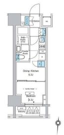 プレディアコート錦糸町スカイビュー 1302 間取り図