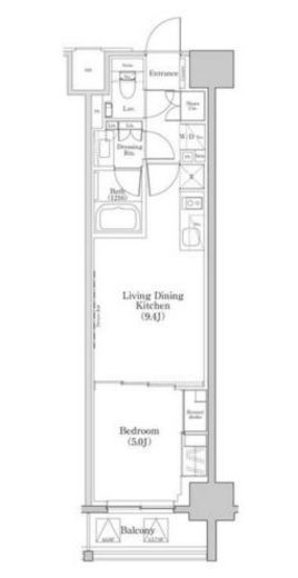 ザ・パークハビオ日本橋三越前 303 間取り図