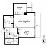 駒沢ガーデンハウス 4F2 間取り図