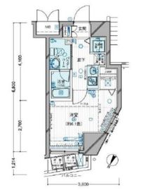 メインステージ目黒2 8階 間取り図
