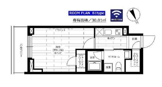 グランドコンシェルジュ六本木 6階 間取り図