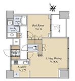 シティタワー麻布十番 8階 間取り図