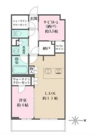 La Perla JiyugaokaⅡ (ラペルラ自由が丘Ⅱ) 102 間取り図