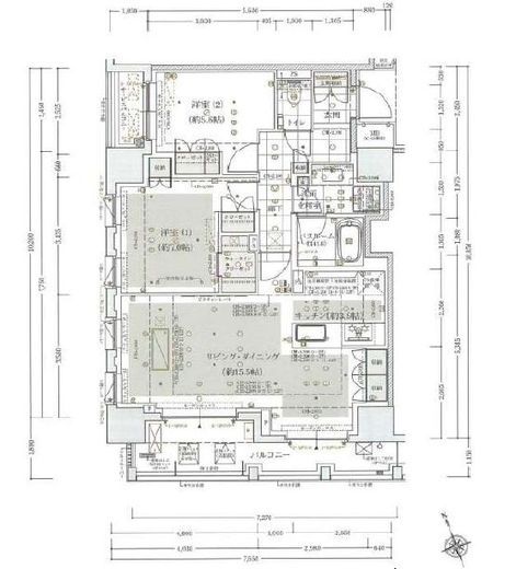アトラス麻布十番 8階 間取り図