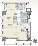 アトラス麻布十番 2階 間取り図