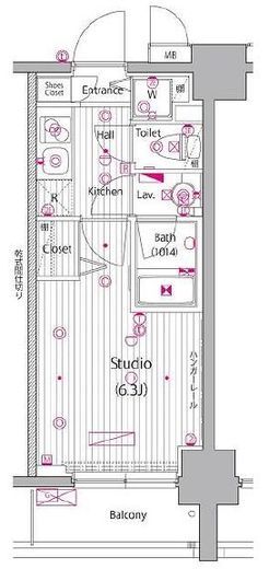 グランド・ガーラ桜木町駅前 3階 間取り図