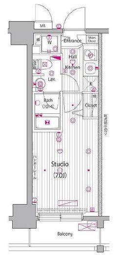 グランド・ガーラ桜木町駅前 7階 間取り図