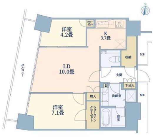 M.M.TOWERS FORESIS (エムエムタワーズフォレシス) 21階 間取り図