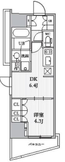 シーズンフラッツ大井町 1102 間取り図