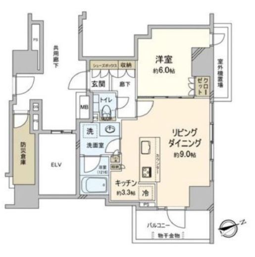 シャリエ御茶ノ水 8階 間取り図