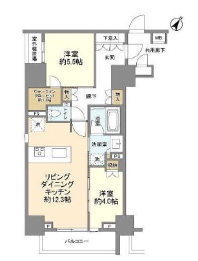 ザ・パークワンズ日本橋人形町 12階 間取り図