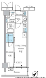 パークアクシス品川南大井パークフロント 805 間取り図