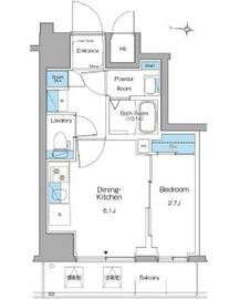 ルフォンリヴェント清澄白河 202 間取り図