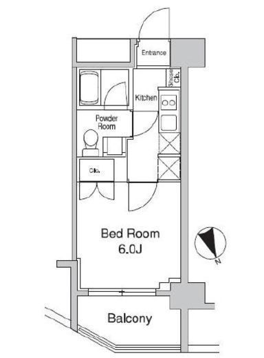 プラウドフラット蒲田Ⅱ 1408 間取り図