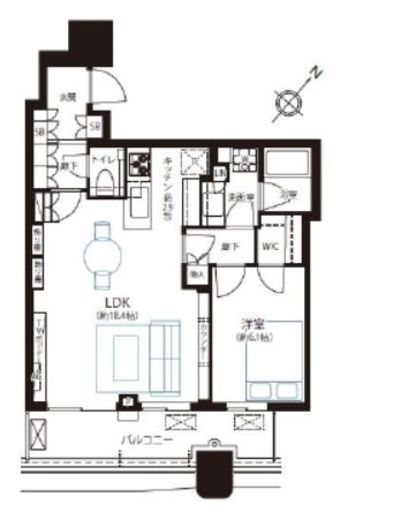 パークタワー勝どきミッド/サウス 44階 間取り図