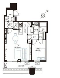 パークタワー勝どきミッド/サウス 44階 間取り図