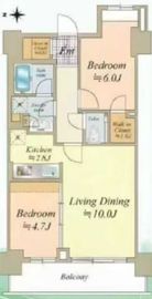 勝どきビュータワー 42階 間取り図