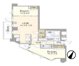 オープンレジデンシア広尾ザ・ハウス サウスコート 7階 間取り図