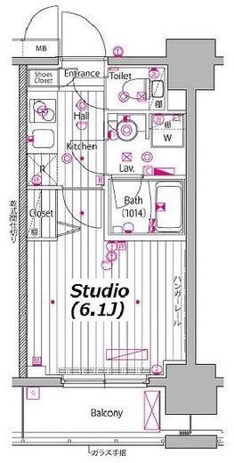 ガーラ・プレシャス川崎 6階 間取り図