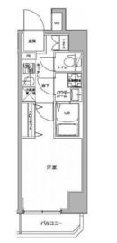 ジェノヴィア川崎駅グリーンヴェール 909 間取り図