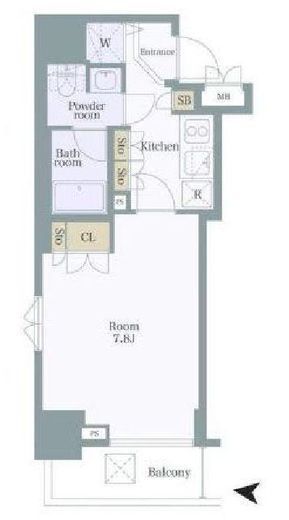 プレスタイル住吉 9階 間取り図