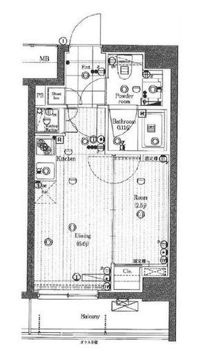メイクスデザイン門前仲町 1003 間取り図