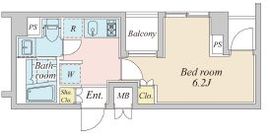 プラウドフラット神楽坂2 903 間取り図