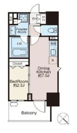 クラシアム文京白山 804 間取り図