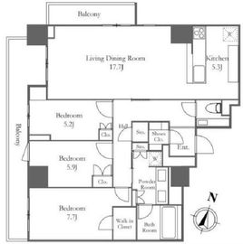 ブランズ本郷 12階 間取り図