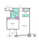 レジディア横濱馬車道 703 間取り図