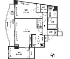 ミレニアムコート青葉台 201 間取り図