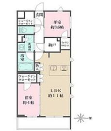 La Perla JiyugaokaⅡ (ラペルラ自由が丘Ⅱ) 101 間取り図