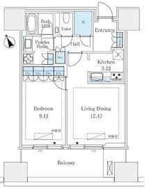 麻布台ヒルズレジデンスB 8階 間取り図