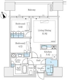 麻布台ヒルズレジデンスB 7階 間取り図